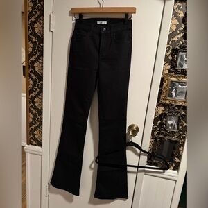 7 For All Mankind Black Flare Jeans